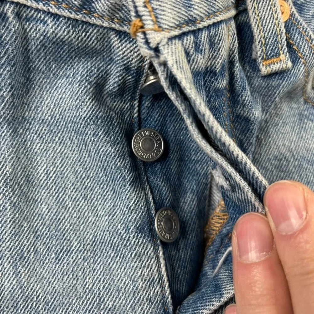 Levis‎ Jeans Womens 28 Blue 501 S Skinny Button Fly High Rise Denim NEW NWT